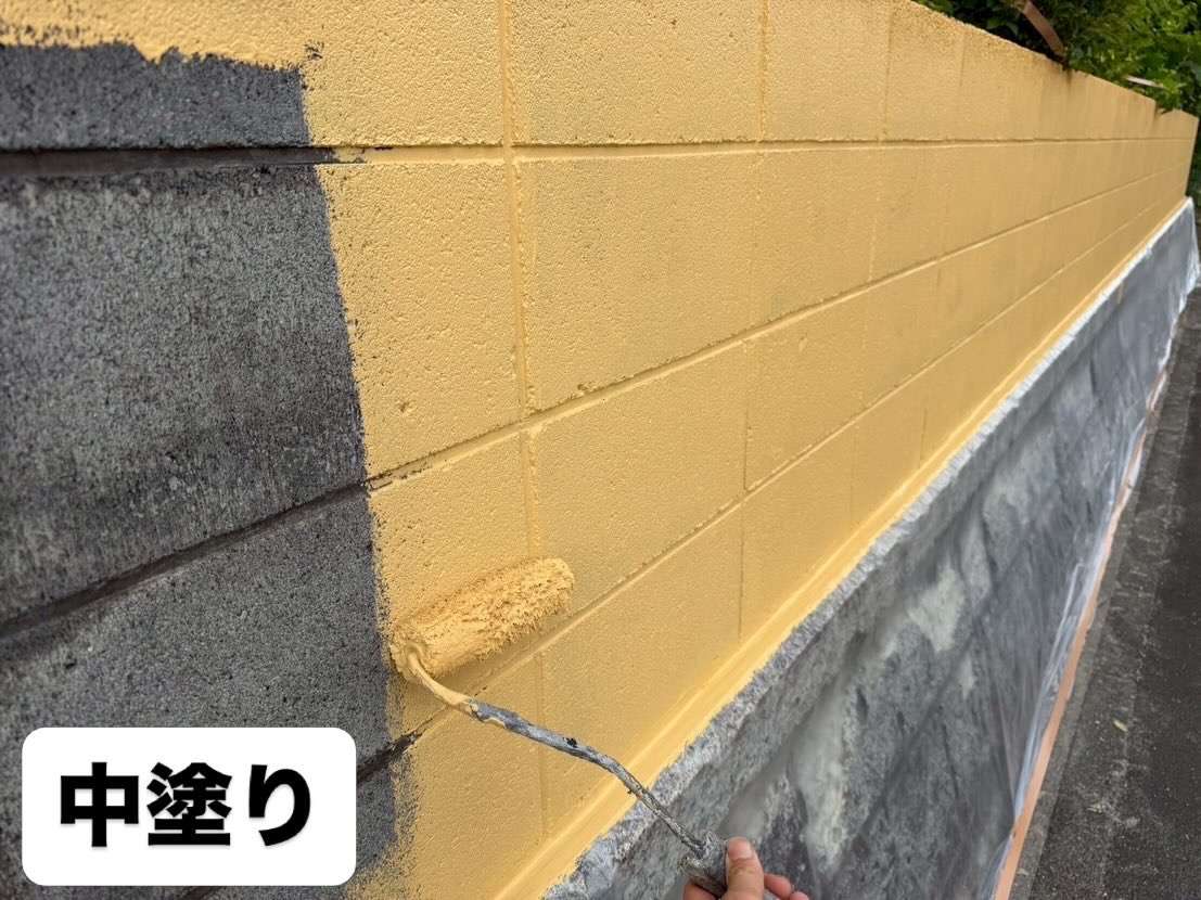 【八王子市】ブロック塀塗装|色あせた塀を美しく塗り替えました